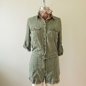 Small Olive Pistola Romper